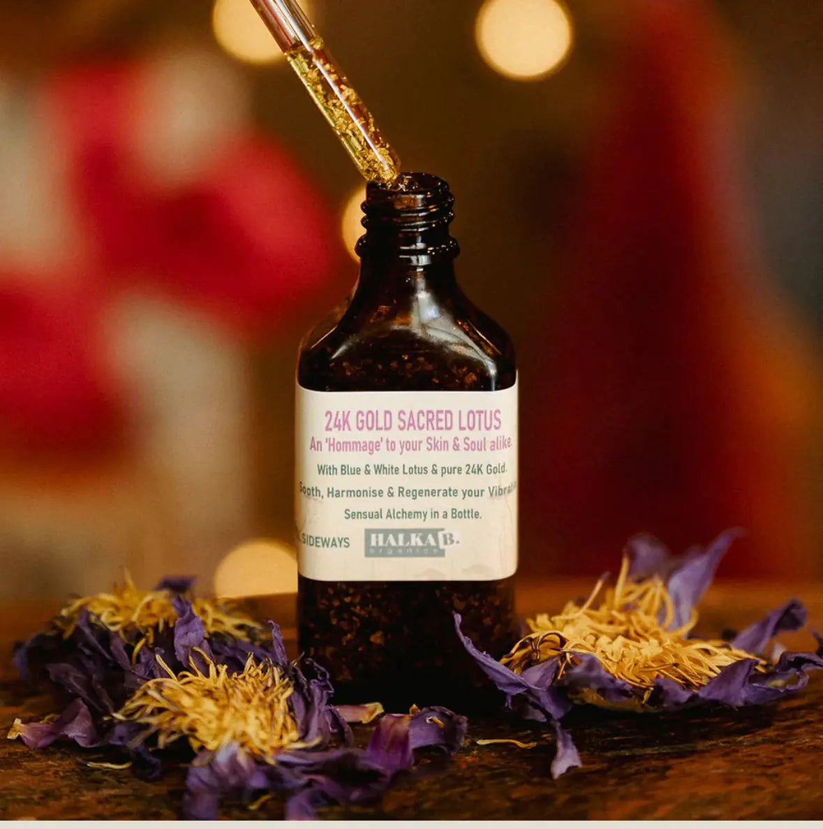 Halka B 24k Gold Sacred Lotus Body Oil  50ml